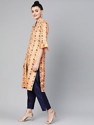 embroidered kurta pant set - 16796551 - Standard Image - 2