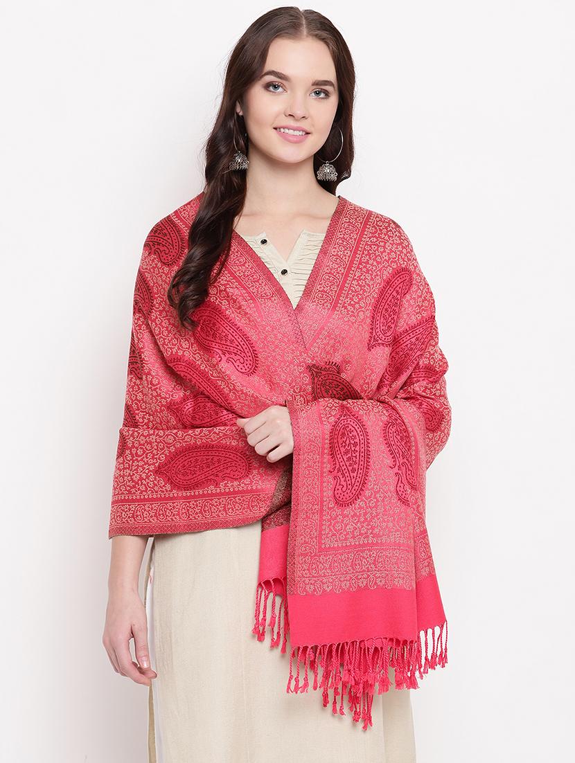 paisley woolen stole - 16796669 - Zoom Image - 1