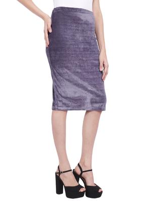 high rise velvet pencil skirt - 16796864 - Standard Image - 2