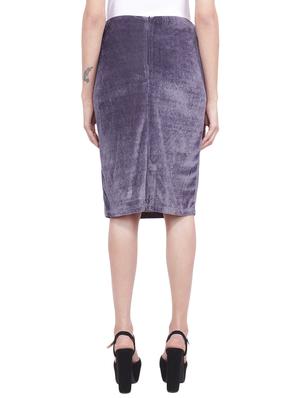 high rise velvet pencil skirt - 16796864 - Standard Image - 3