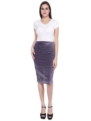 high rise velvet pencil skirt - 16796864 - Standard Image - 4