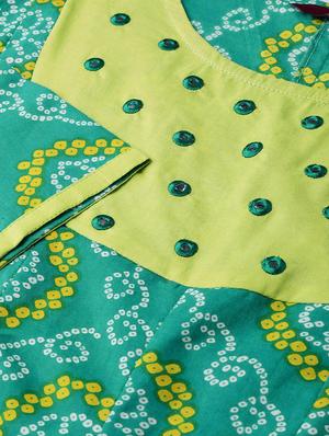 bandhani print anarkali kurta - 16797396 - Standard Image - 4