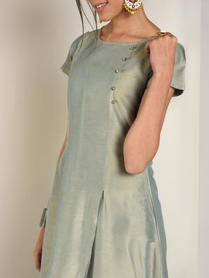 solid asymmetric kurta - 16797535 - Standard Image - 5