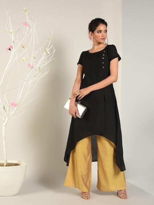 solid high-low kurta - 16797537 - Standard Image - 1