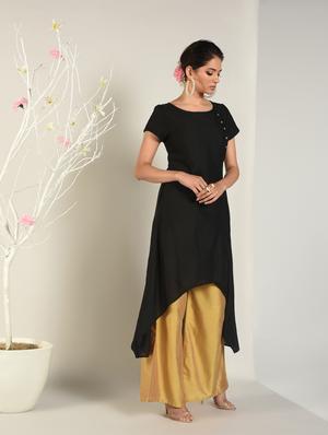 solid high-low kurta - 16797537 - Standard Image - 3