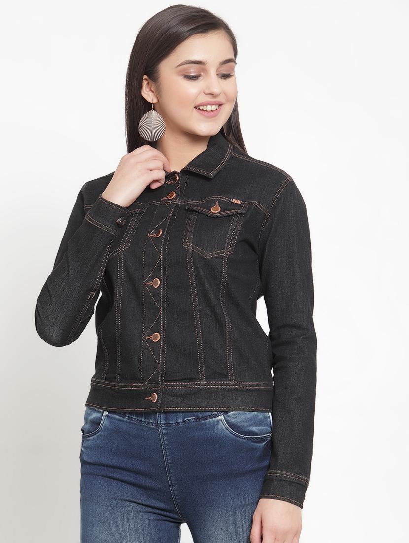 button detail denim jacket - 16797705 - Zoom Image - 1