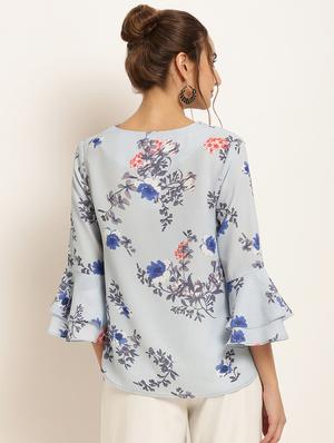 bell sleeved floral top - 16797774 - Standard Image - 3