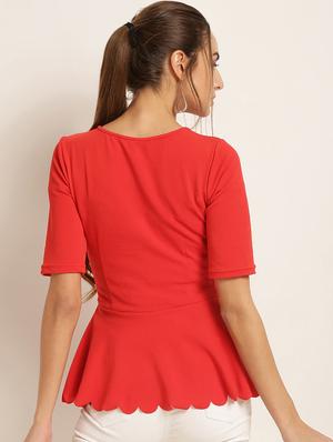 schiffli detail scallop hem top - 16797782 - Standard Image - 3