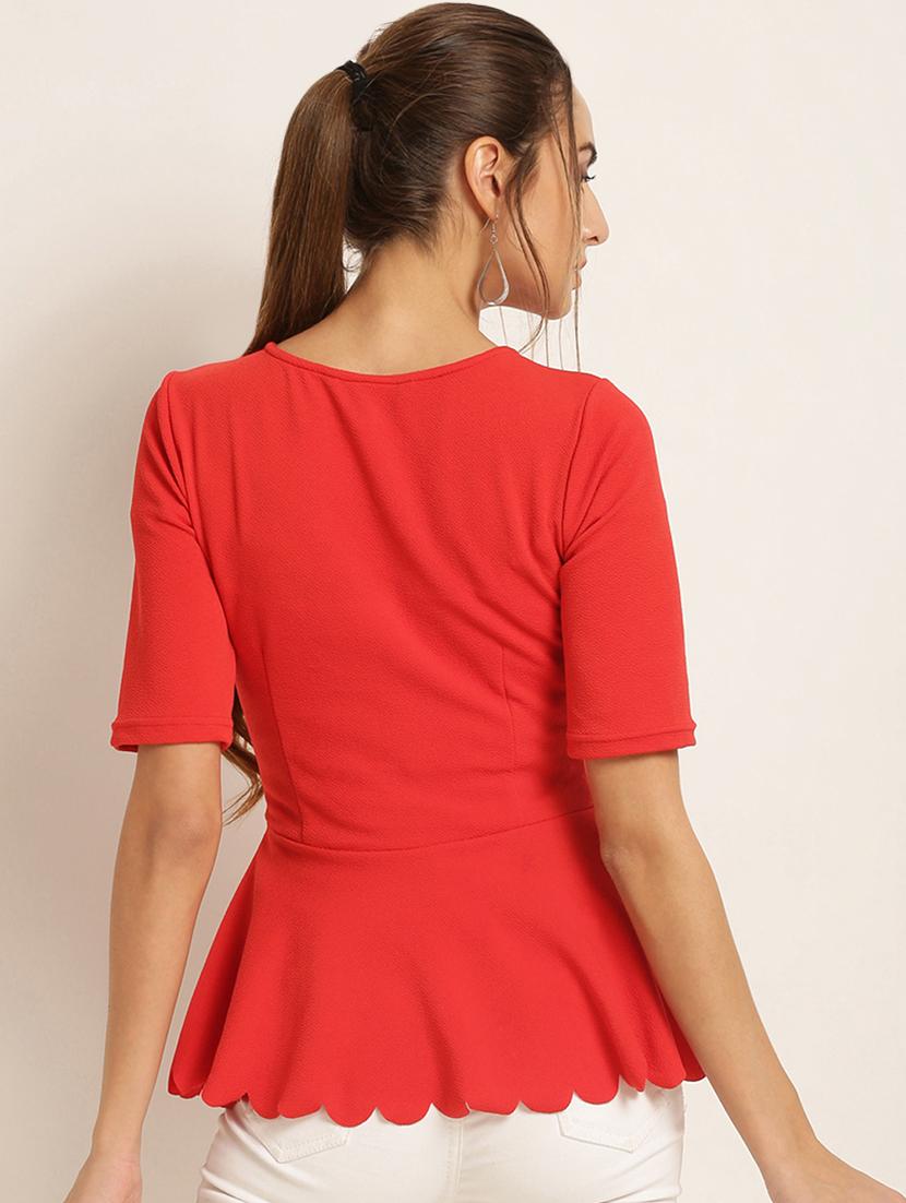 schiffli detail scallop hem top - 16797782 - Zoom Image - 3