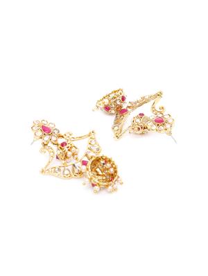 pink zinc jhumka earring - 16797985 - Standard Image - 2