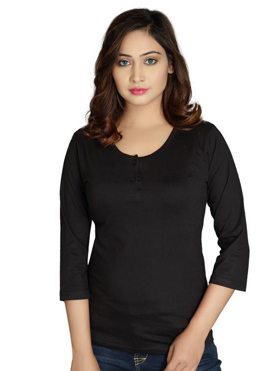 round neck solid tee - 16797996 - Zoom Image - 1