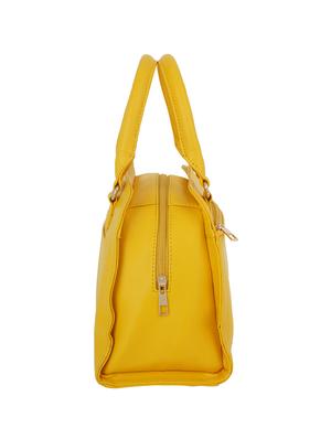 yellow leatherette regular handbag - 16798034 - Standard Image - 4
