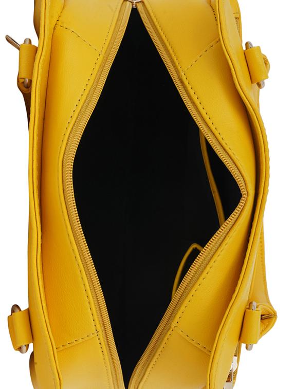 yellow leatherette regular handbag - 16798034 - Zoom Image - 3