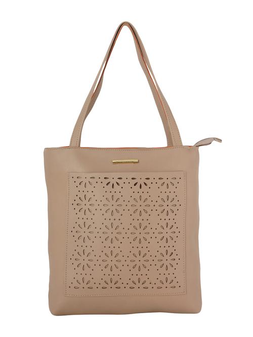 beige leatherette regular tote - 16798050 - Standard Image - 1