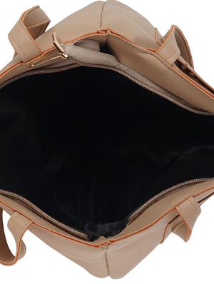 beige leatherette regular tote - 16798050 - Standard Image - 3