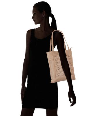 beige leatherette regular tote - 16798050 - Standard Image - 5