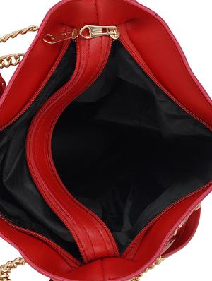 red leatherette regular handbag - 16798051 - Standard Image - 3