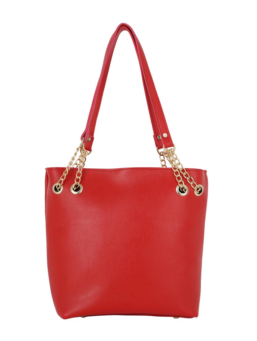 red leatherette regular handbag - 16798051 - Zoom Image - 2