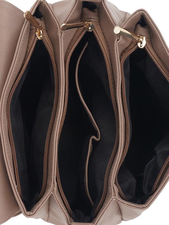brown leatherette regular sling bag - 16798061 - Zoom Image - 3