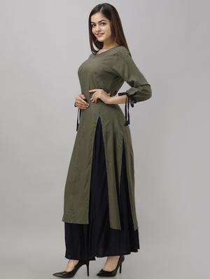 printed kurta skirt set - 16798124 - Standard Image - 2