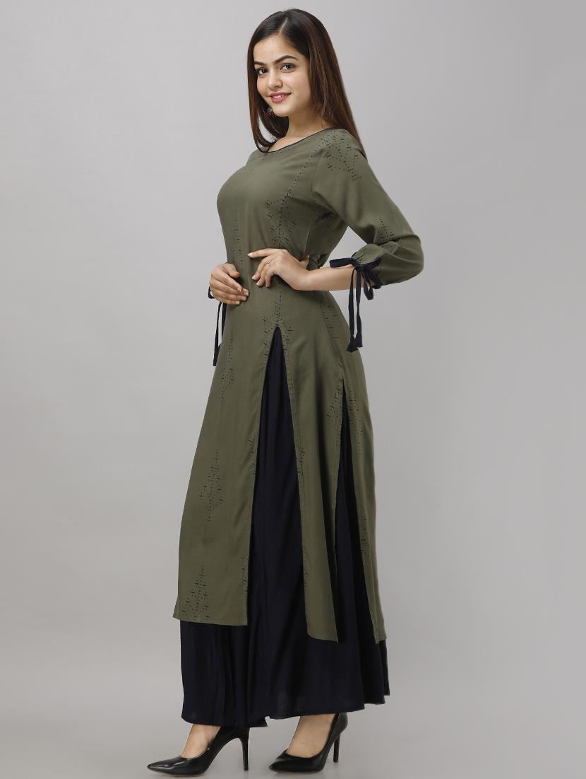 printed kurta skirt set - 16798124 - Zoom Image - 2