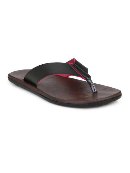 black leatherette toe separator slippers - 16798315 - Standard Image - 1