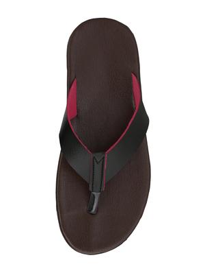 black leatherette toe separator slippers - 16798315 - Standard Image - 3