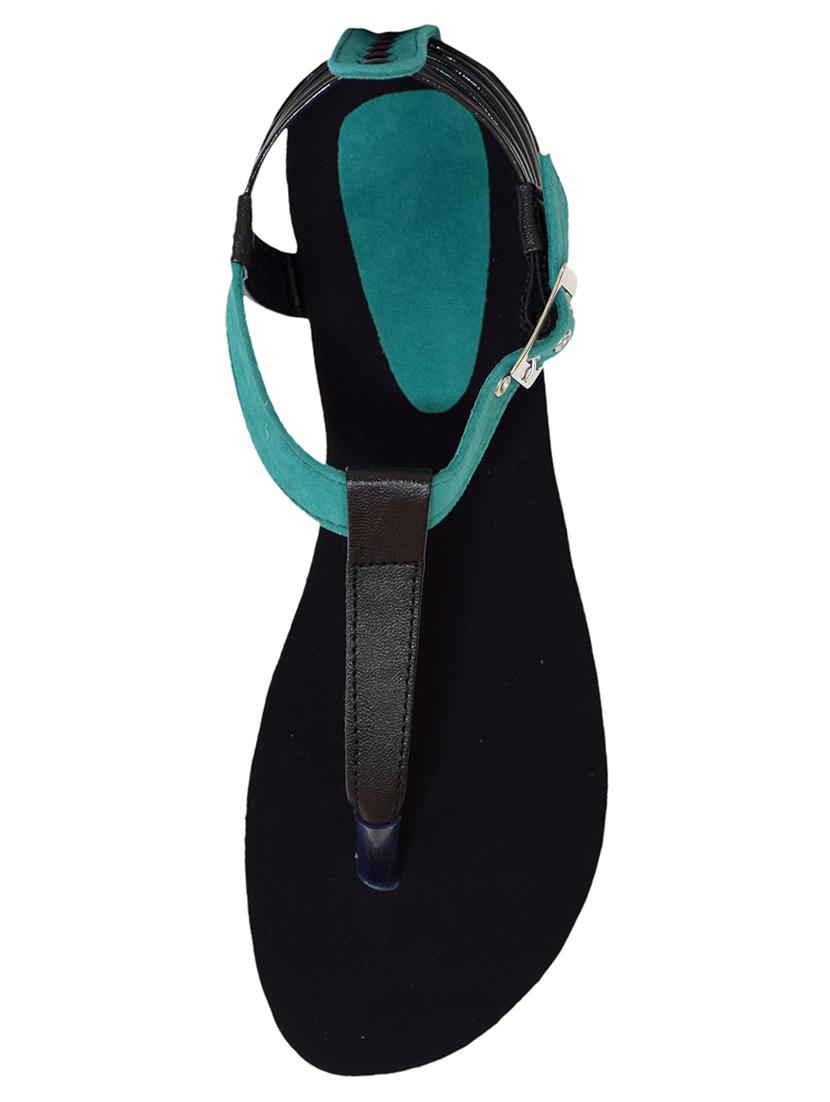 green t-strap sandals - 16798331 - Zoom Image - 4