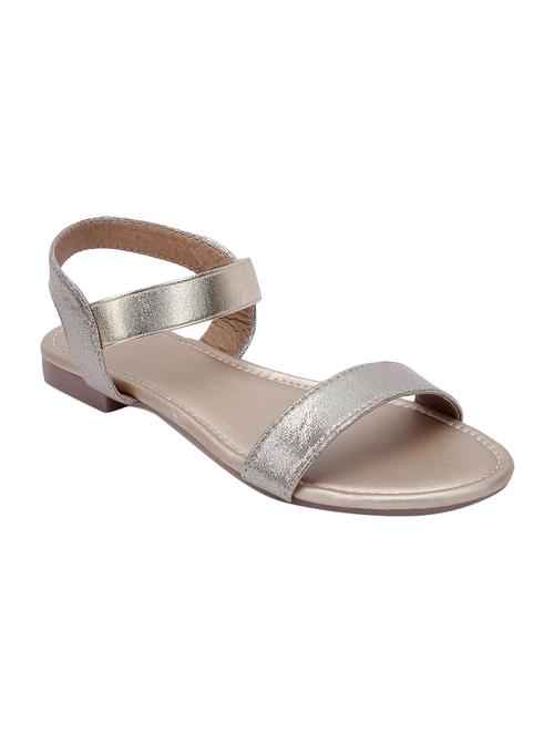 gold back strap sandals - 16798371 - Standard Image - 1