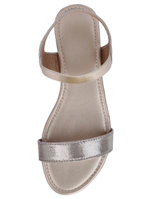 gold back strap sandals - 16798371 - Standard Image - 4