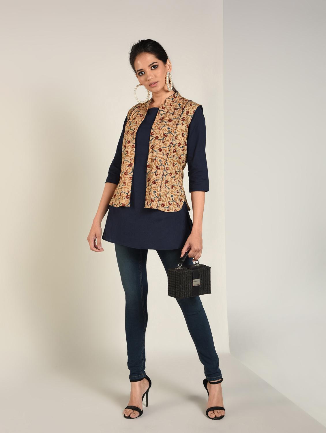 solid straight combo kurti - 16798436 - Zoom Image - 1
