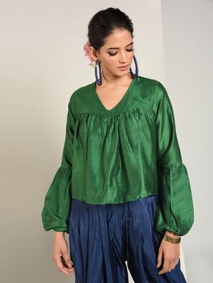 solid a-line kurti - 16798441 - Standard Image - 2