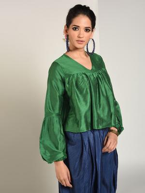 solid a-line kurti - 16798441 - Standard Image - 3
