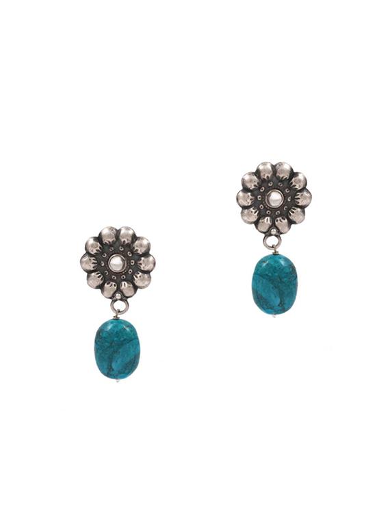 blue silver drop earring - 16798612 - Zoom Image - 1