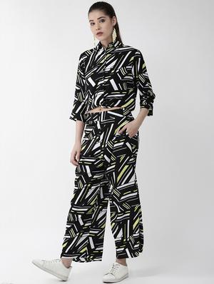abstract shirt with palazzo set - 16798809 - Standard Image - 2