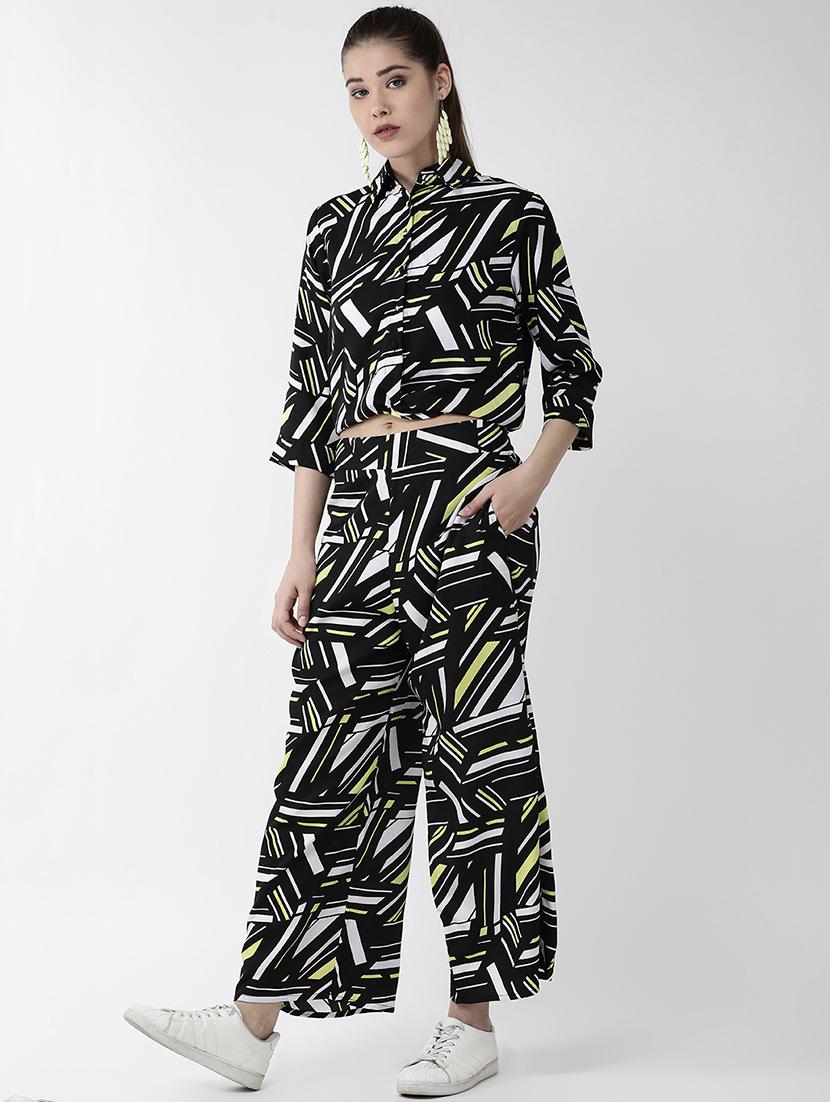 abstract shirt with palazzo set - 16798809 - Zoom Image - 2