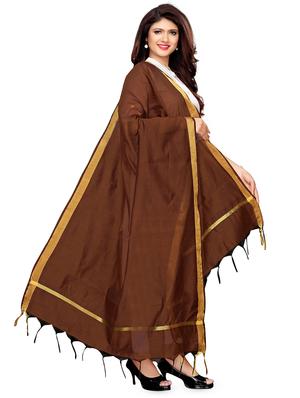 plain boredred dupatta - 16799226 - Standard Image - 2