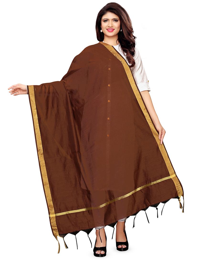 plain boredred dupatta - 16799226 - Zoom Image - 1