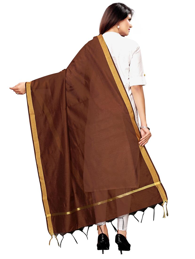 plain boredred dupatta - 16799226 - Zoom Image - 3