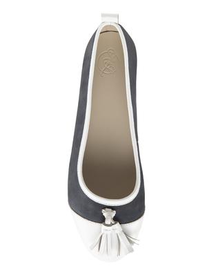 navy slip on ballerinas - 16799301 - Standard Image - 4