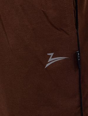 brown solid full length track pant - 16799745 - Standard Image - 4