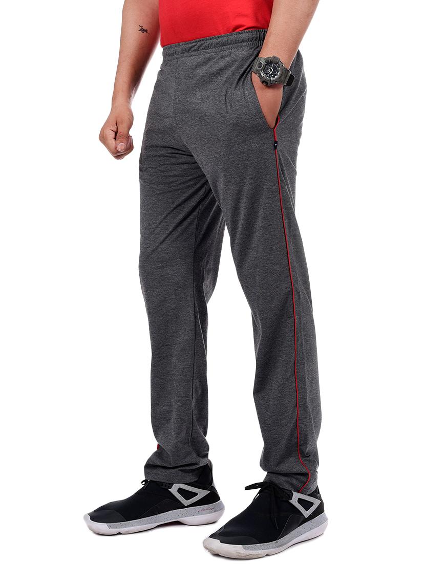 grey solid full length track pant - 16799746 - Zoom Image - 2