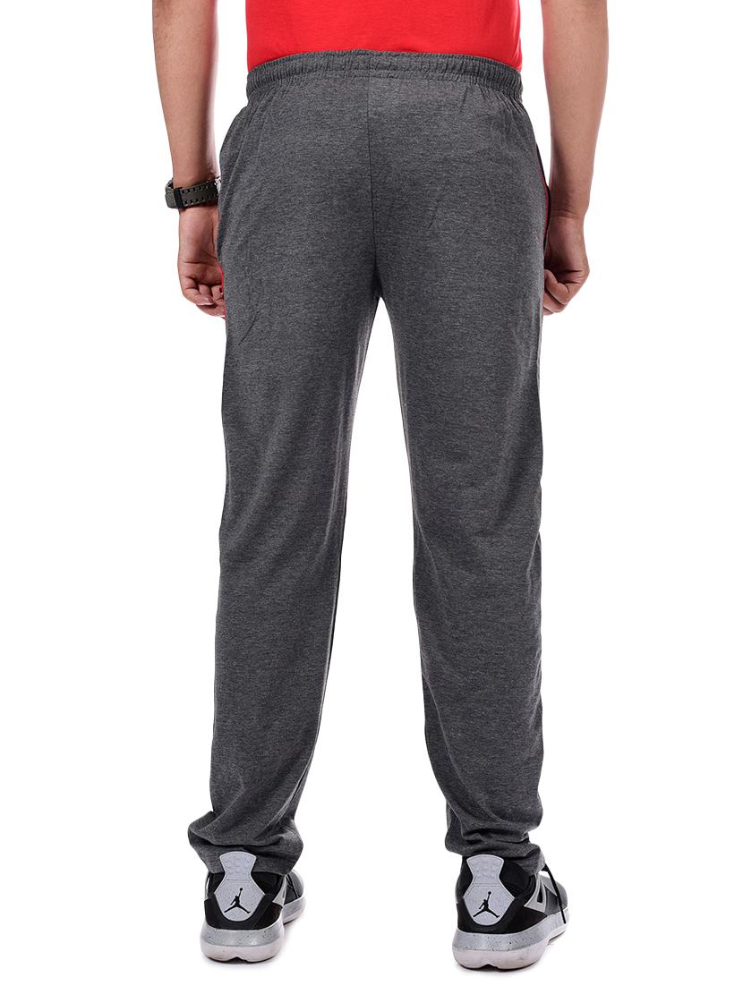 grey solid full length track pant - 16799746 - Zoom Image - 3