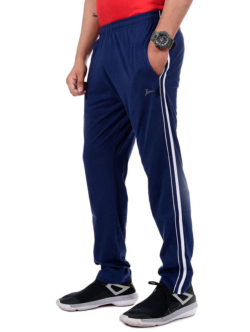 blue side striped full length track pant - 16799747 - Zoom Image - 2