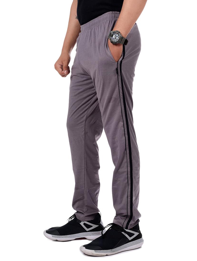 grey side striped full length track pant - 16799749 - Zoom Image - 2