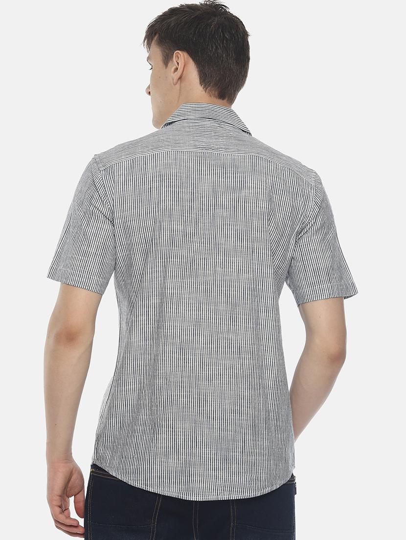 grey striped casual shirt - 16799817 - Zoom Image - 3