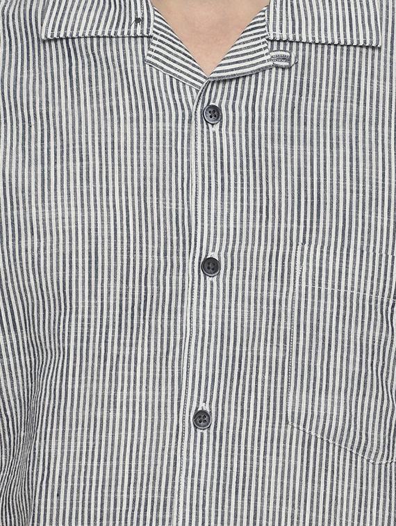 grey striped casual shirt - 16799817 - Zoom Image - 5