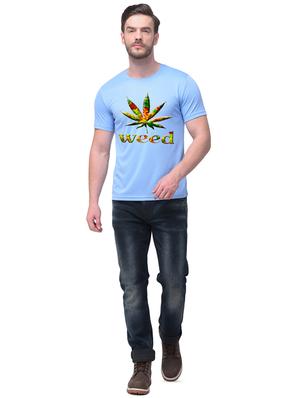 light blue chest print t-shirt - 16799830 - Standard Image - 3