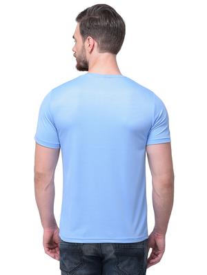 light blue typographic chest print t-shirt - 16799833 - Standard Image - 2