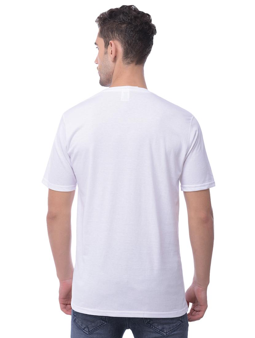 white typographic chest print t-shirt - 16799842 - Zoom Image - 2